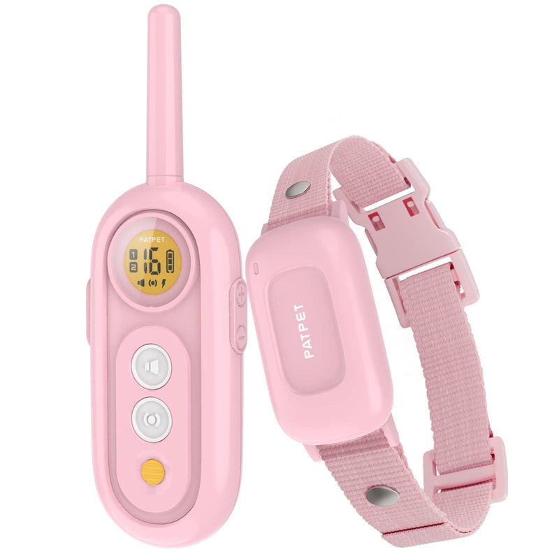 PATPET Dog Shock Collar for Medium Dogs- Dog Training Collar with Remote, Shock Collar for Small Dogs 10-100lbs, Rechargeable IPX7 Waterproof with Beep Vibration Shock Modes Pink 2000Ft - PawsPlanet Australia