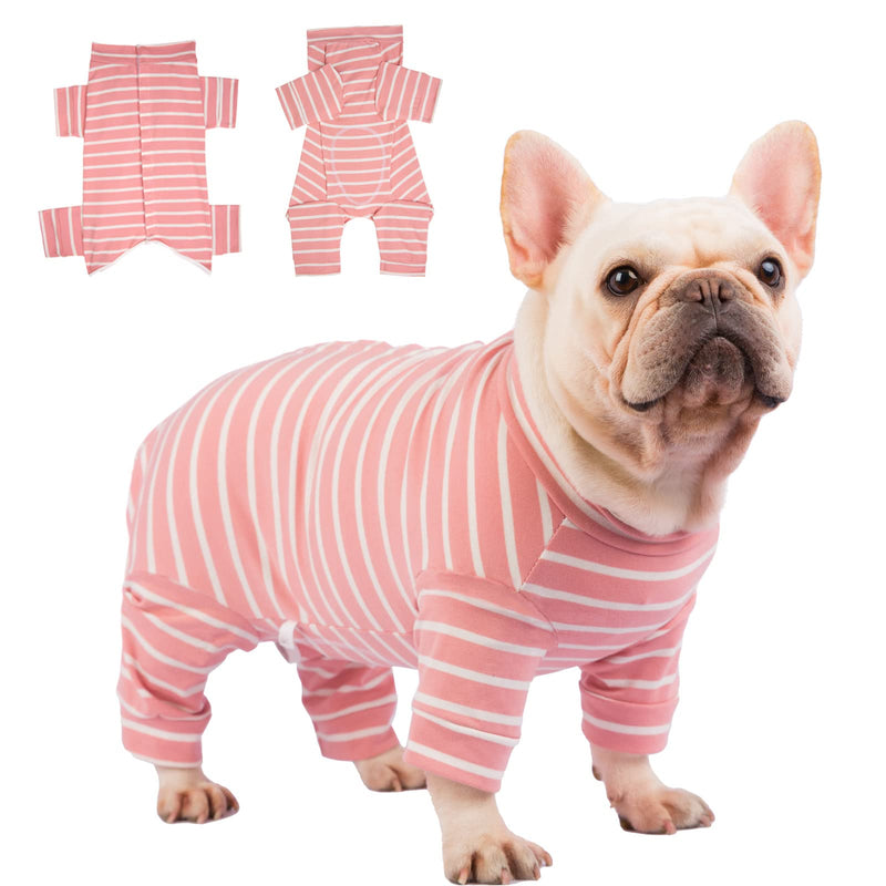 Puppy Cat Onesie for Shedding Skin Disease Wound Protection, Medical Pet Surgical Suit w/Long Sleeve, Dog Pajamas (Pink, X-Large) PINK - PawsPlanet Australia
