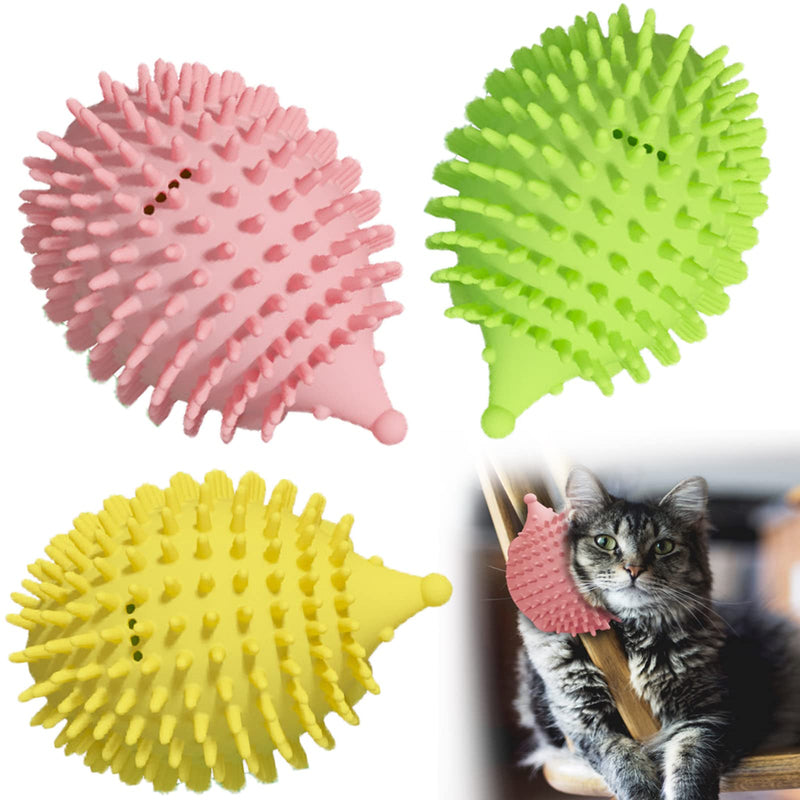4.5in Cat Self Groomer Wall Mount, Corner Face Scratcher and Massage Comb for Cats and Dogs (3Pcs) 3Pcs - PawsPlanet Australia