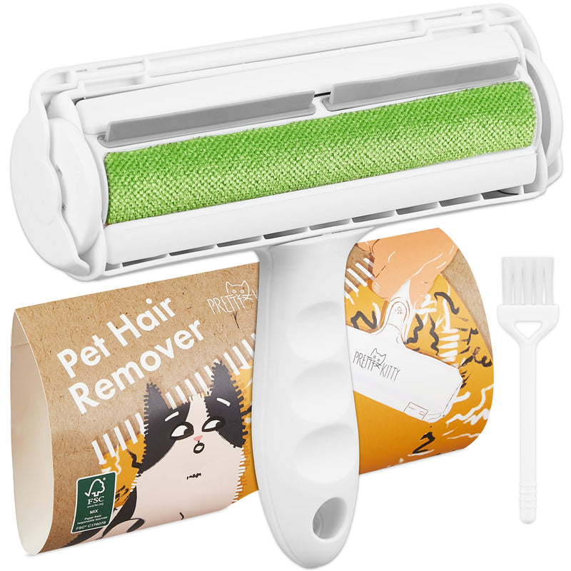 PRETTY KITTY Fusselrolle Tierhaare: Tierhaarentferner Bürste für Sofa, Teppich, Kleidung – Katzenhaarentferner Bürste, Hundehaare entfernen Roller - PawsPlanet Australia