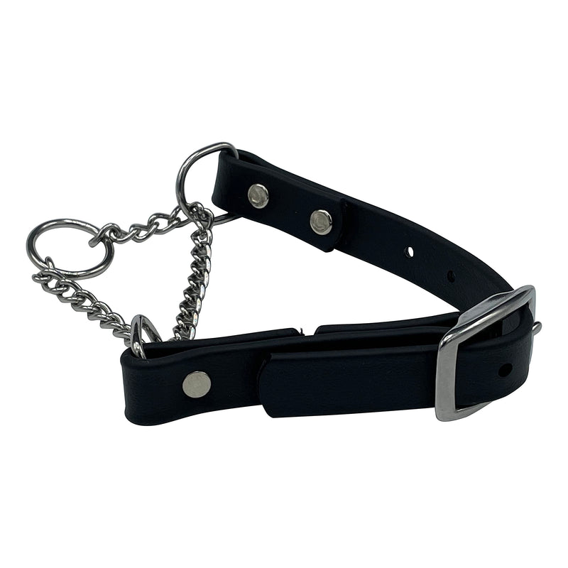 Martingale Collar for Dogs, Biothane, Stainless Steel Hardware, No Pull, Made in The USA, Professional Grade, Medium, Black - PawsPlanet Australia
