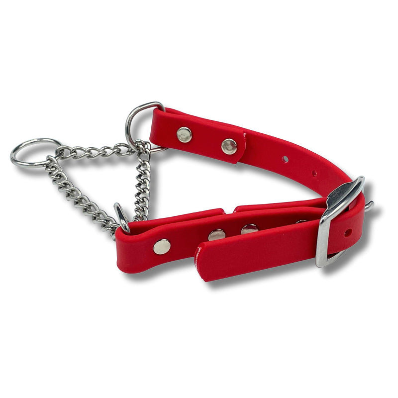 Martingale Collar for Dogs, Biothane, Stainless Steel Hardware, No Pull, Made in The USA, Professional Grade, XL, Red Extra Large - PawsPlanet Australia
