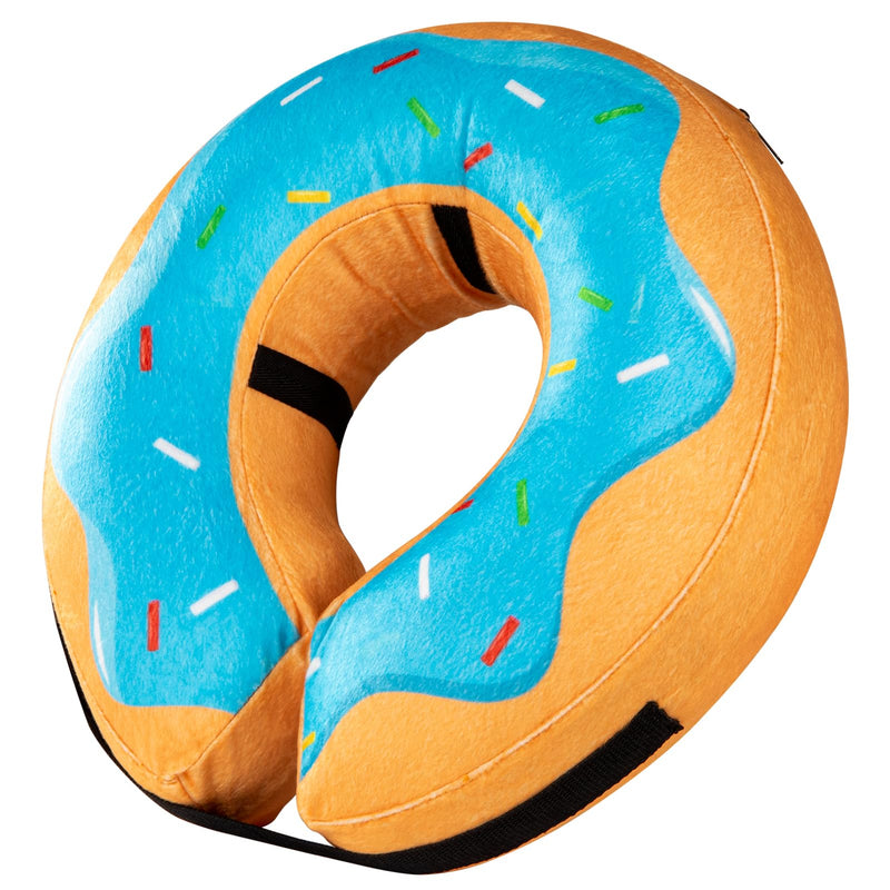 Grand Line Donut Inflatable Collar for Dogs and Cats, Soft Recovery Dog Cone After Surgery, Protective Pet Neck Cone for Small, Medium, Large Dogs, Not Block Vision (Blue, L) Blue Donut Large (Neck:12"-18") - PawsPlanet Australia