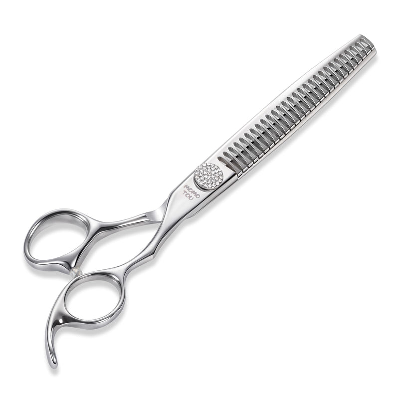 7'' Chunker Dog Grooming Scissors with Simulation Diamond 440C Stainless Steel Easy Use Polished Pet Dog Trimming Texturizing Shears for Groomers and Home Users Chunker Scissors 7'' - PawsPlanet Australia