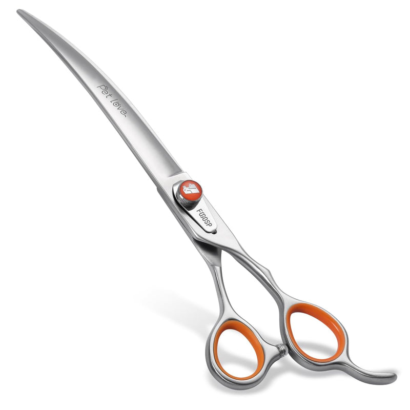 Professional Curved Grooming Scissors for Dogs 8 inch 30 Degree Long Downward Curved Grooming Shears for Poodles Large Dog Pet Japan 440C Super Sharp and Durable Curved Shears - PawsPlanet Australia