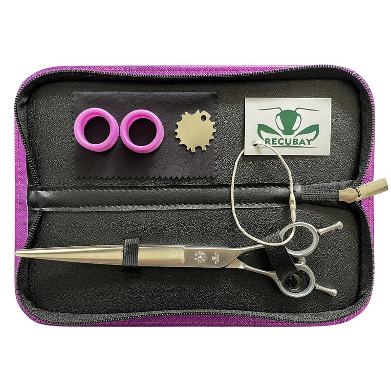 Dog Grooming Scissors, 8.0" Shears, Curved Scissors for Pet Hair Trimming. Matte Deluxe Dog Shears 8 Inch Curved - PawsPlanet Australia