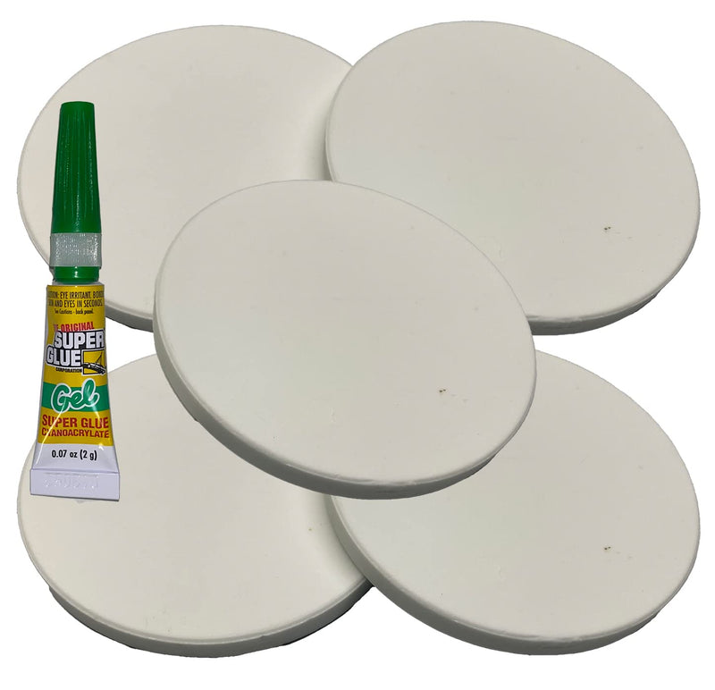 Ceramic Coral Frag Plugs/Disks/Base with Free Reef Glue Gel Awesome Aquatic Frag Plug Frag Plate Frag Disc (5 Pack 70 MM W/Glue) 5 Pack 70 MM W/Glue - PawsPlanet Australia