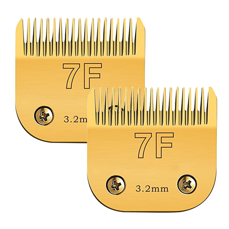 2 Pack 7 Blade Dog Grooming Clipper Replacement Blades,Compatible with Andis Size-Cut Length 1/8"(3.2mm),Compatible with Oster A5, Wahl KM Series Clippers,Detachable Stainless Steel Blade - PawsPlanet Australia