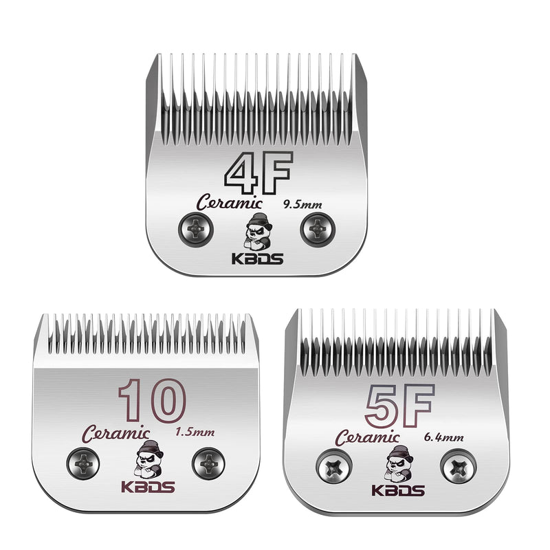 KBDS Detachable Ceramic Pet Clipper Blades,Compatible with Most Andis,Oster,Wahl KM Series A5 Clippers,Made of Ceramic Blade Cutter and Carbon Steel Bottom Blade - PawsPlanet Australia