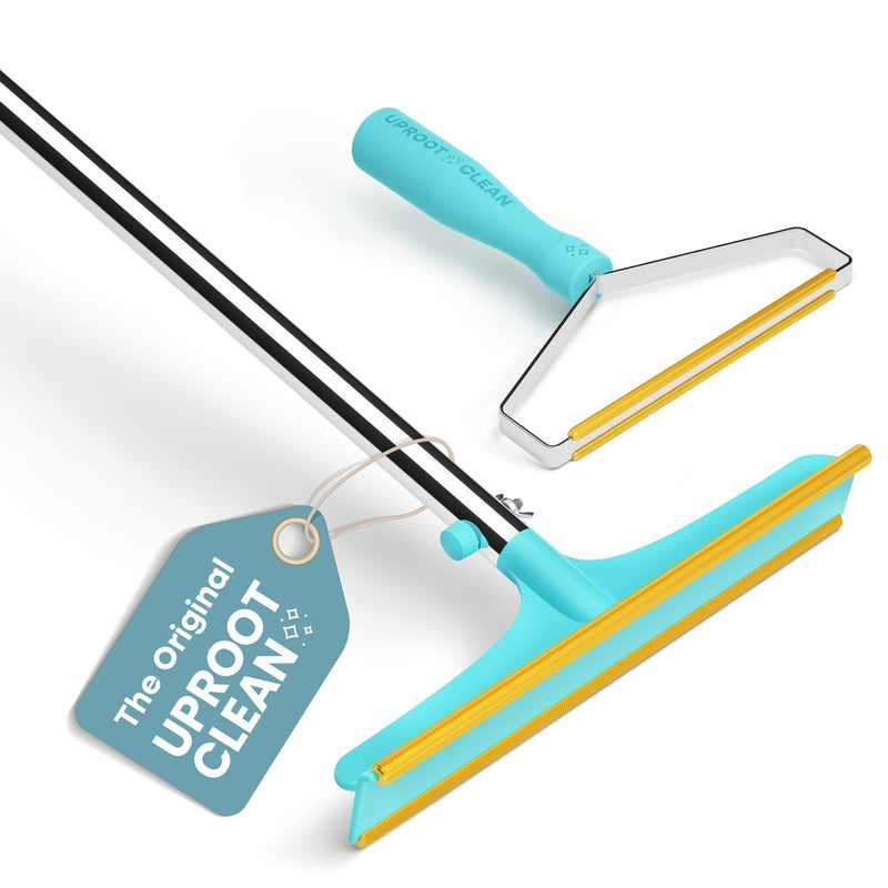 Uproot Cleaner Pro Pet Hair Remover Bundle - Including Xtra Carpet Rake for Pet Hair Removal Tool - Scrape Easy The Cat & Dog Fur from Your Carpet, Rugs, Cat Bed, Car Trunk & More Xtra + Pro - PawsPlanet Australia