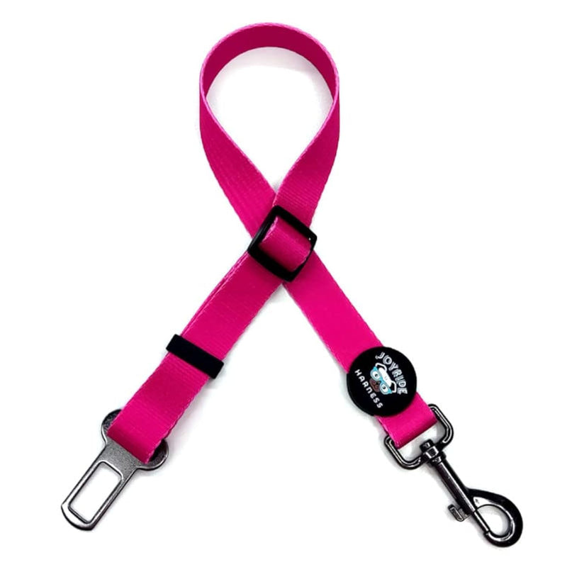 Joyride Harness Dog Safety Seat Belt - 23.5 x 1 in, Adjustable Car Safety Buckle, Thick Heavy Duty Nylon, Secure and Convenient Vehicle Latch, Variety of Colors Available Rose Red - PawsPlanet Australia