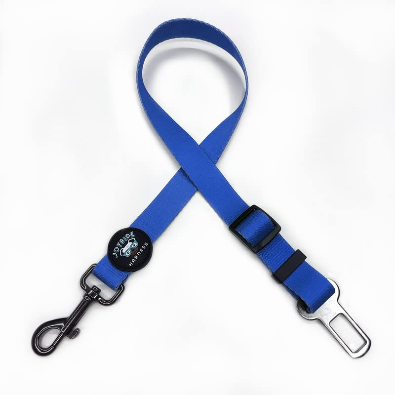 Joyride Harness Dog Safety Seat Belt - 23.5 x 1 in, Car Safety Buckle, Thick Heavy Duty Nylon, Secure and Convenient Vehicle Latch, Variety of Colors Available Blue - PawsPlanet Australia
