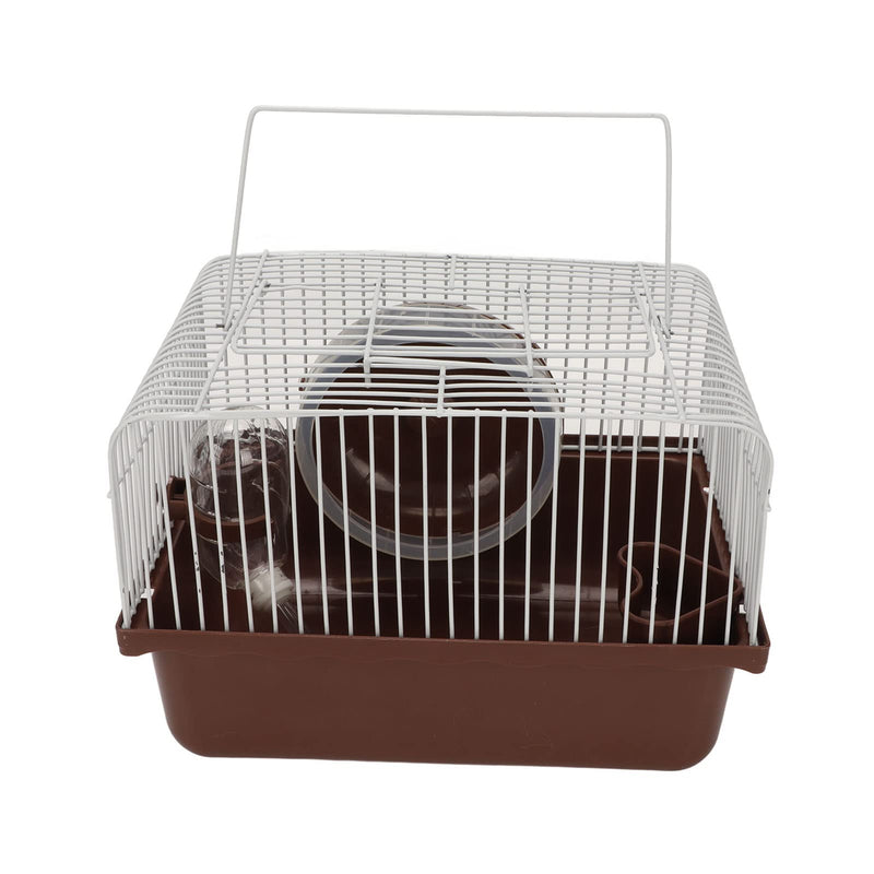 HEEPDD Hamster House Toy, Hamster Cage Breathable Portable Small Animal House with Water Bottle Bowl Running Wheel for Guinea Pigs Rabbits - PawsPlanet Australia