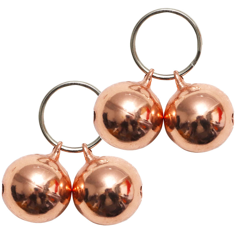 4 Pack Cat & Dog Copper Bells - Pet Tracker Training | Pet Collar Accessories | Save Birds & Wildlife(Medium) Medium - PawsPlanet Australia