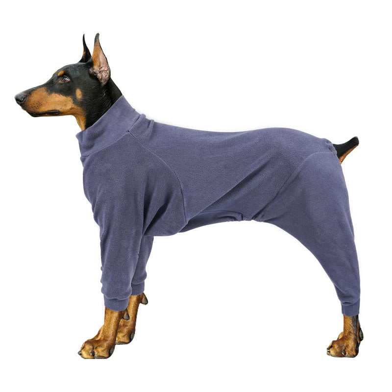 Cold Weather Coat, 4 Legs Pajamas Onesie, Winter Soft Clothes, Warm Sweaters Jacket Pet Clothes, Stretchy Soft Doggy Jumpsuits Sweatshirt for Medium Large Dogs, Navy 7XL