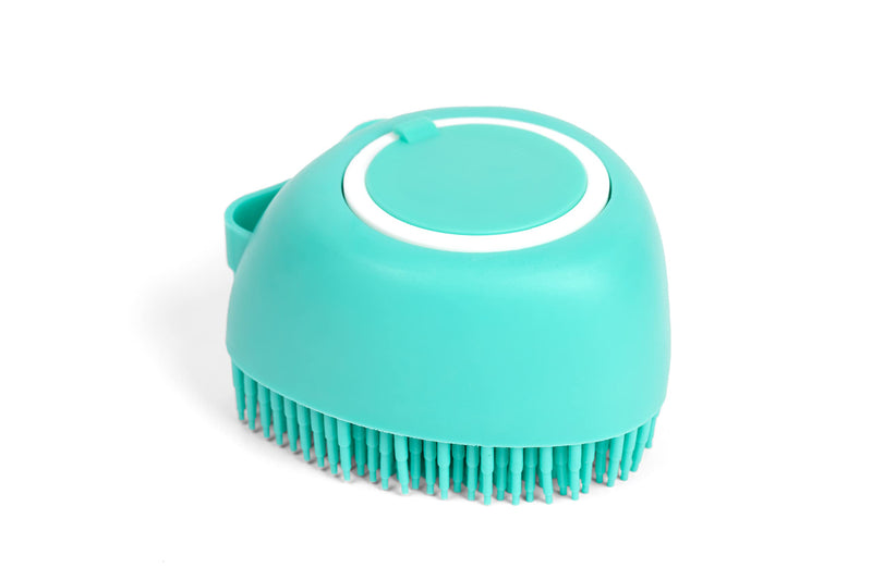 Luxurious Dog Bath Brush Scrubber - Soft Silicone Dog Shampoo Brush Combo for Pet Grooming, Bathing, & Massage Dispensing - Extreme Lather Dog Shower Brush (Green) by Crazy Piper - PawsPlanet Australia