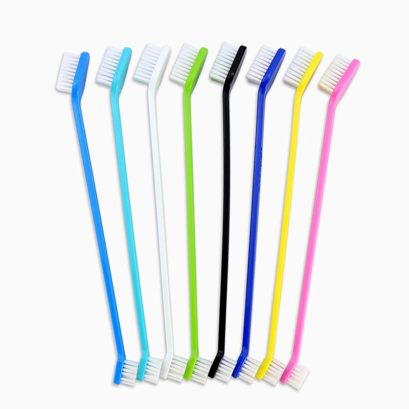 Newday Dog Toothbrush Set of 8 - Dual Headed, Dental Hygiene Convenient Soft Toothbrush to Clean pet Teeth, Dog Tooth Brushes for Small to Large Dogs, Cats, and Most Pets, Teeth Brush in Bulk - PawsPlanet Australia