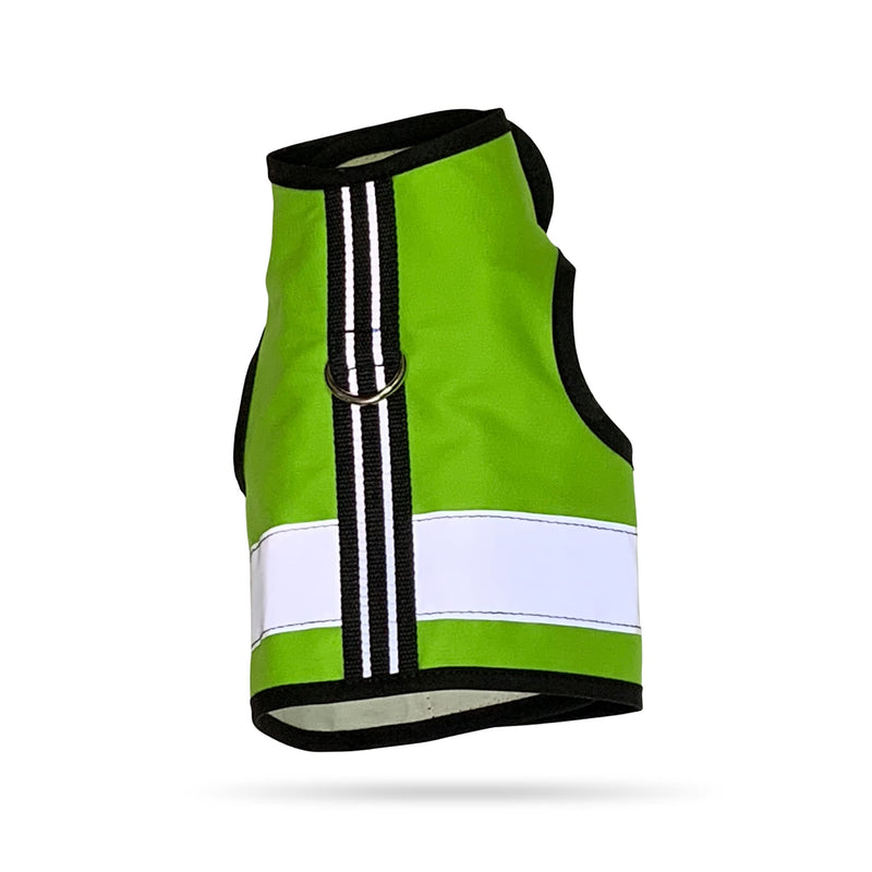 Reflective Cat Harness – High-Visibility Cat Harness for Travel, Day and Night Walking - Soft Cotton Cat Accessories, Breathable, Secure & Washable, Made in USA - Loud Lime, M to L Medium/Large - PawsPlanet Australia