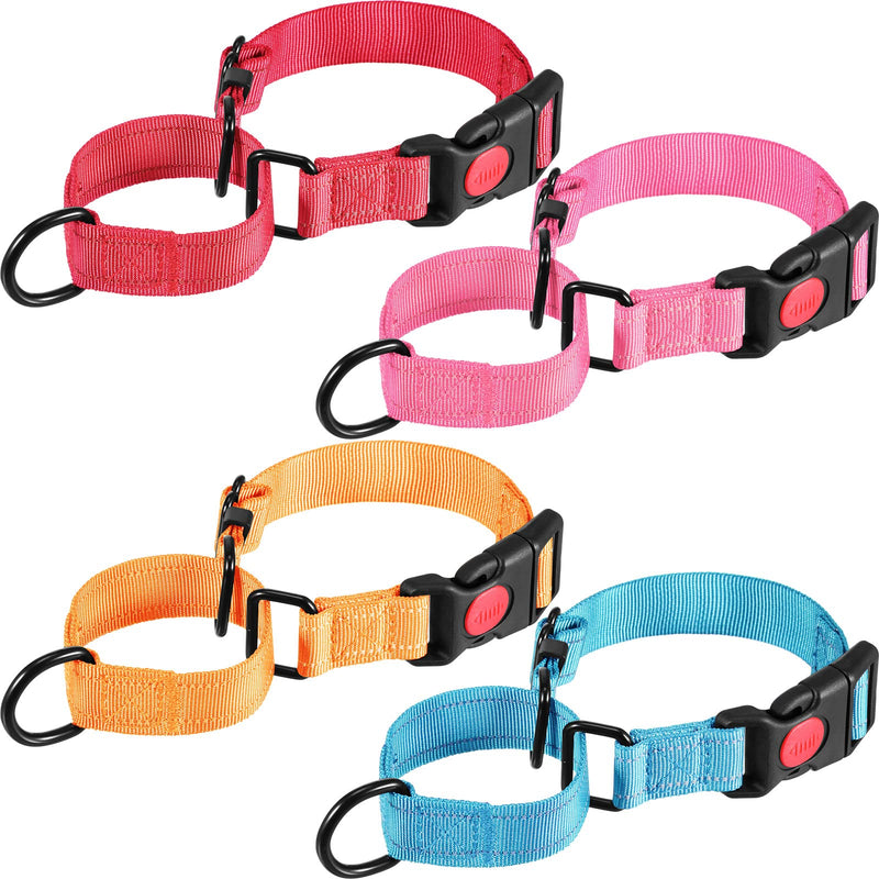 4 Pieces Martingale Collars for Dogs Multicolor Small Dog Choker Collar Puppy Collar for Puppy Training