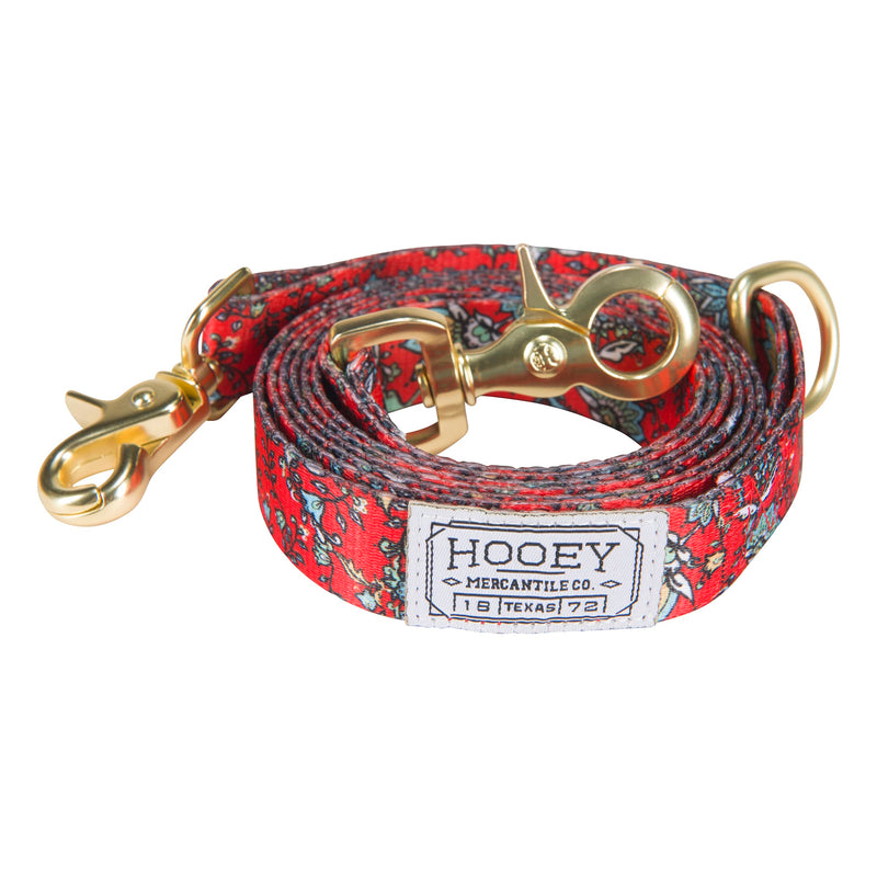 Hooey Nomad Dog Leash, Durable Polyester Webbing Leash with Graphic-Inspired Prints, Western Floral, 6' One Size - PawsPlanet Australia