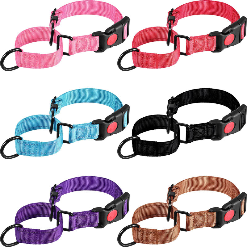 6 Pcs Multicolor Nylon Martingale Dog Collar Adjustable Martingale Collar with Buckle Small Training Collar for Dogs Puppy Collar for Dogs Puppy Training - PawsPlanet Australia