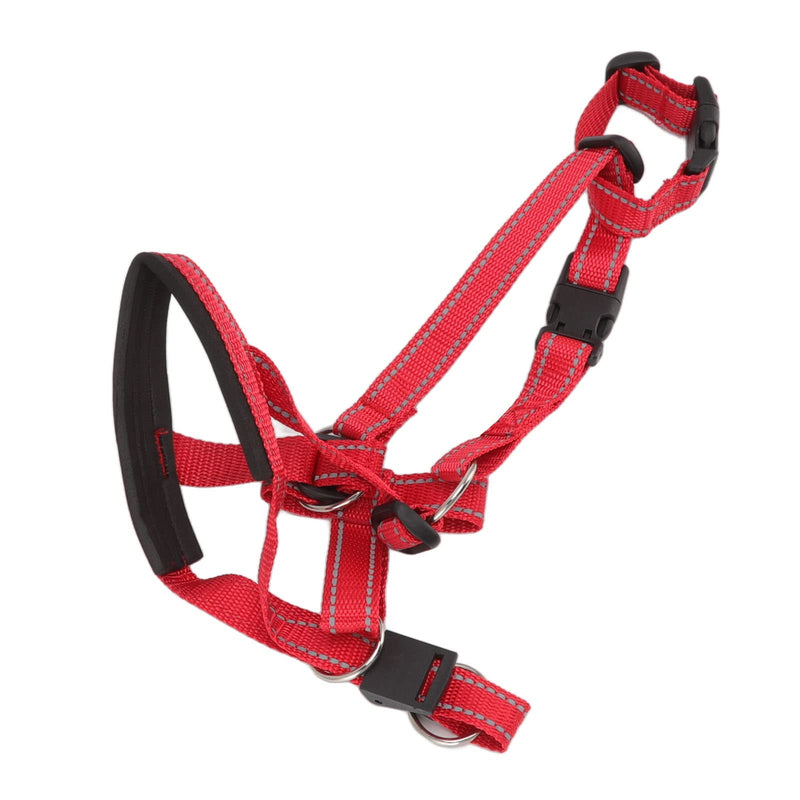 Fdit Dog Head Collar Dog Head Halter with Safety Strap, Pet Headcollar Stops Pets from Pulling for Outdoor Walk (XL) XL Red - PawsPlanet Australia