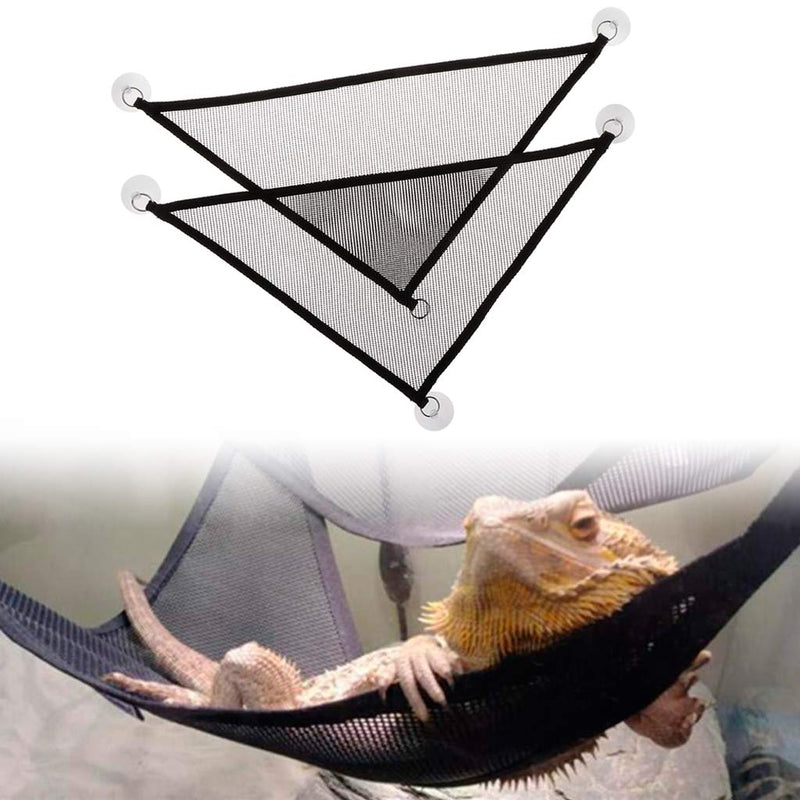 2Pcs Bearded Dragon Lizard Hammock - Breathable Mesh Geckos Hammock Reptile Hammock, Suitable for Lguanas, Axolotls, Anoles, Geckos, Snakes, Chameleon Medium - PawsPlanet Australia