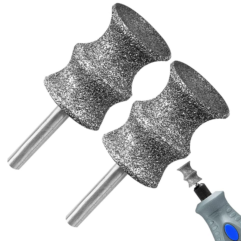 Diamond Dremel Dog Nail Grinder Bits for Rotary Tool-1/8'' Dremel Dog Nail Grinder Attachment-Pet Nail Grinder Bit Work for Animals Nail Care 2-Pack (C) - PawsPlanet Australia