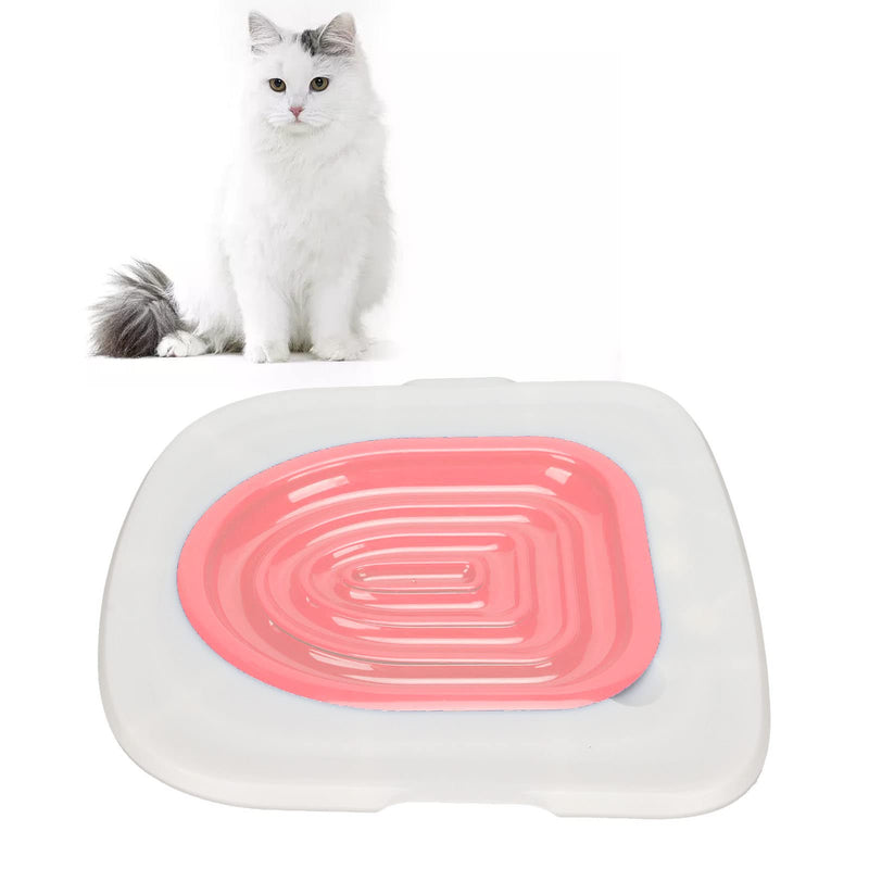 Cat Toilet Training System, Professional Teach Cat to Use Toilet Cat Toilet Training Kit Universal Reusable Kitty Toilet Trainer Urinal Seat with Design Blue Tray (White Tray, 1 White Tray, 1 Pink Inner Support - PawsPlanet Australia