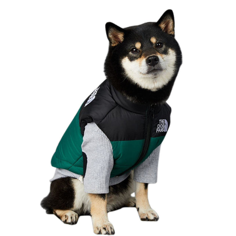 ChoChoCho Puffer Vest - Stylish Dog Jacket, Warm Coats for Cold Weather, Snow & Winter (Green, S) S (Chest: 15.7'' / Suggest: 2-5 lbs) Vest-Green