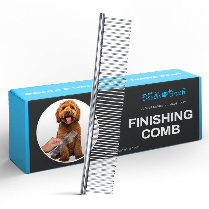 Dog Combs for Grooming Matting, Finishing Metal Comb For Dogs, Large Stainless Steel Doodle Dog Grooming Combs, Tackles Mat & Tangles for Poodles, Labradoodle, Cockapoo Pet Comb