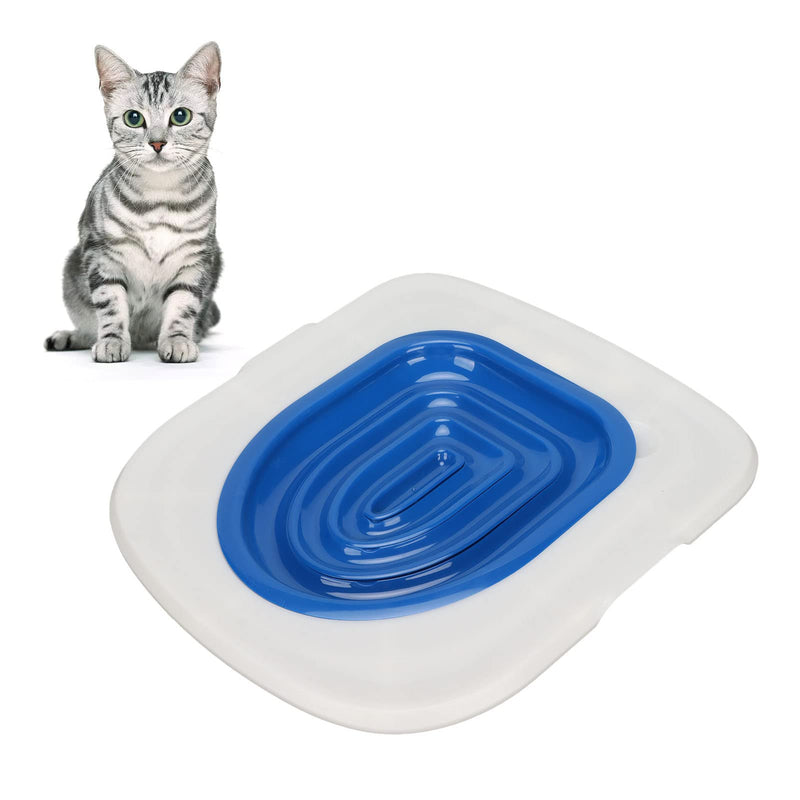 Cat Toilet Training System, Reusable Cat Potty Toilet Training Kit, Sturdy Cat Toilet Training Kit, Cat Toilet Trainer Urinal Seat for Teaching Cat to Use Toilet (White Tray, 1 Blue Inner Support) White Tray , 1 Blue Inner Support - PawsPlanet Australia
