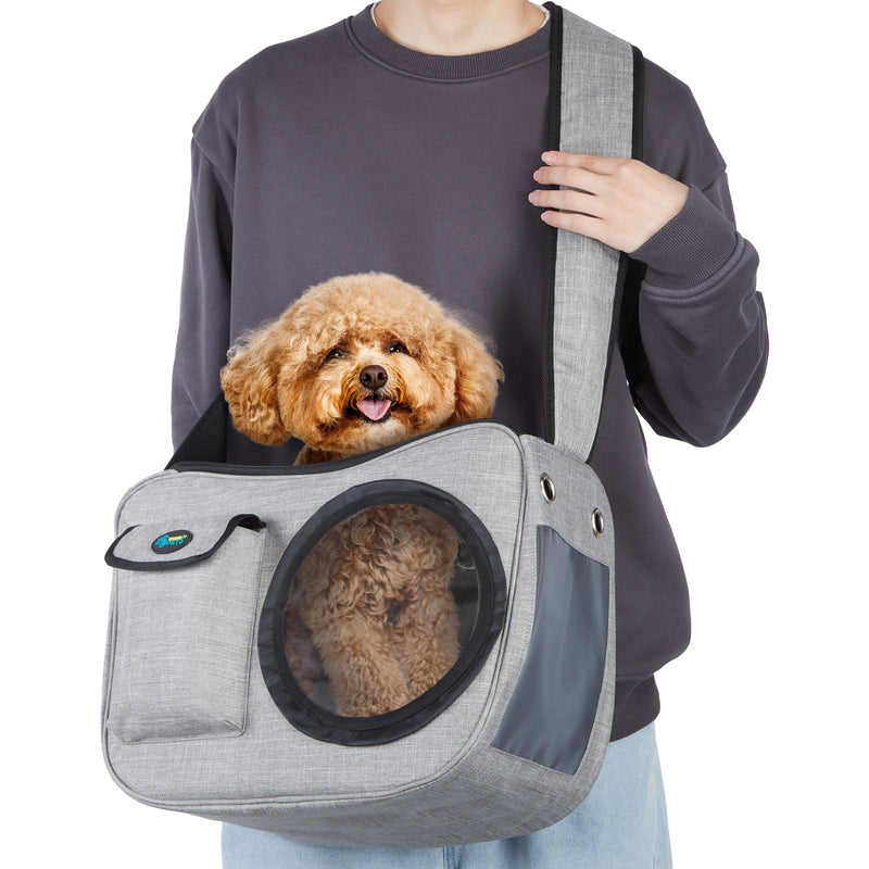 OWNPETS Pet Sling Carrier, Pet Airline Carrier Travel Bag, Fit 10~13lb Small Dogs, Comfortable, Adjustable, Perfect for Airline, Travelling, Daily Walk, Outdoor Activity and Weekend Adventure - PawsPlanet Australia