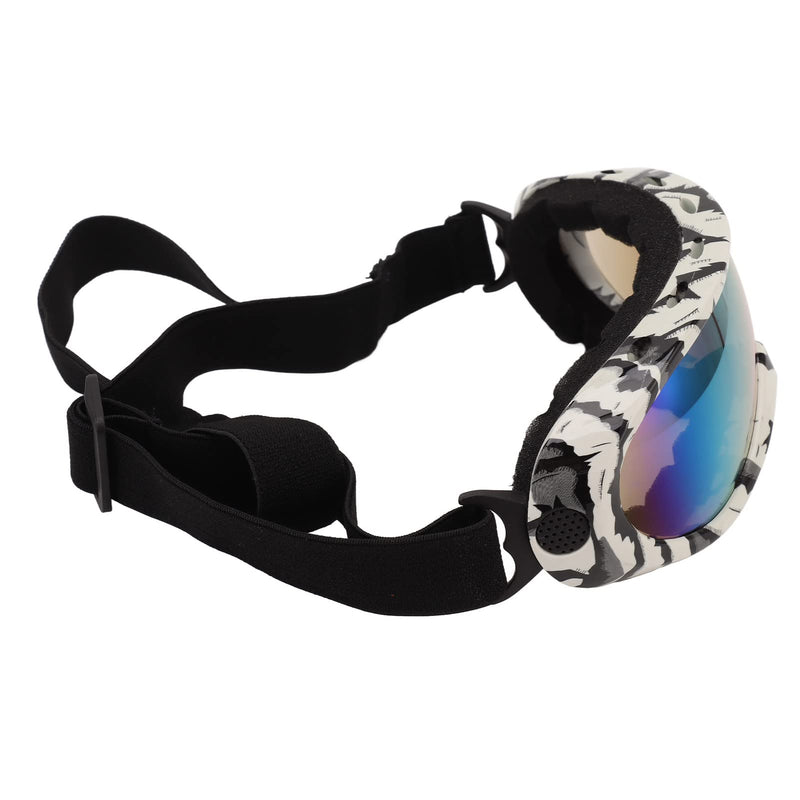Dog Sunglasses Dog Goggles, UV Protection Wind Protection Dust Protection Fog Protection Pet Glasses Eye Wear Protection with Adjustable Strap for Medium or Large Dog (Zebra Frame) - PawsPlanet Australia