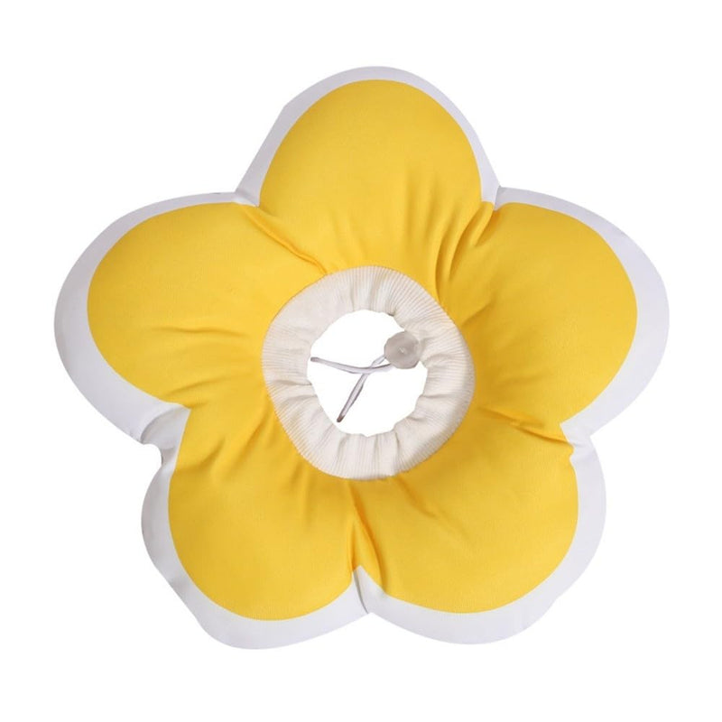 Cat Recovery Collar, Cute Waterproof Cat Neck Collar Anti Licking Elizabethan Collar for Cat Dog Surgery Bathing Trimming Yellow 11cm-23cm/4.3"-9.0" - PawsPlanet Australia