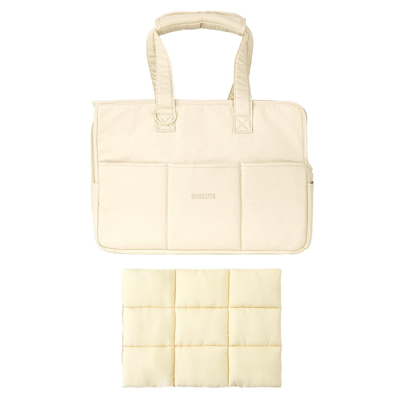 ?S-Size Bag and mat? ONECUTE Dog Carrier Set for Small Dog with a Soft mat, Beige - PawsPlanet Australia