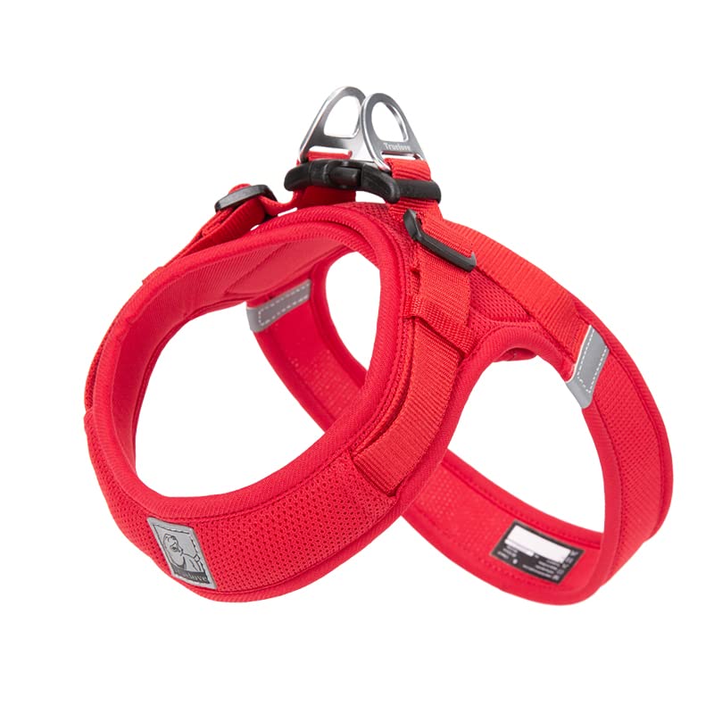 WINHYEPET Dog Harness Soft Mesh Reflective Breathable Step-in Dog Harness,Easy Adjustment Harness with Safety Buckle for Extra Small and Small Dogs, Vest Harness TLH3013(Red,S) S Red - PawsPlanet Australia