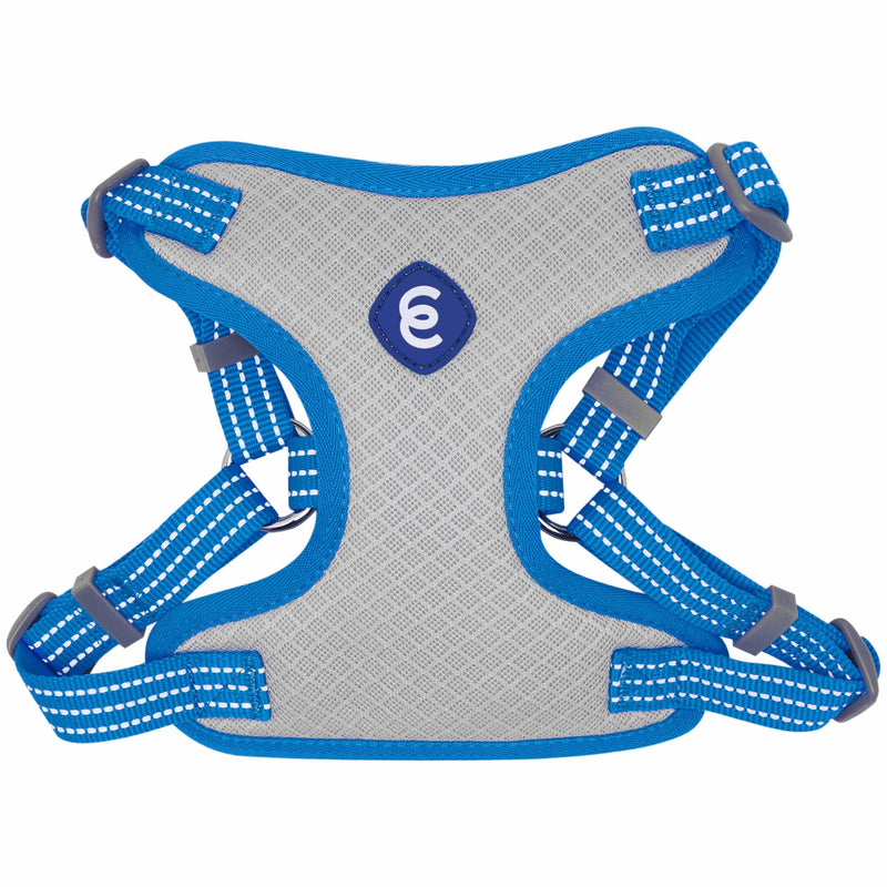 Blueberry Pet Essentials Back to Basics Reflective Dog Harness Vest, French Blue, Medium, Adjustable Harnesses for Dogs Medium (Pack of 1) - PawsPlanet Australia