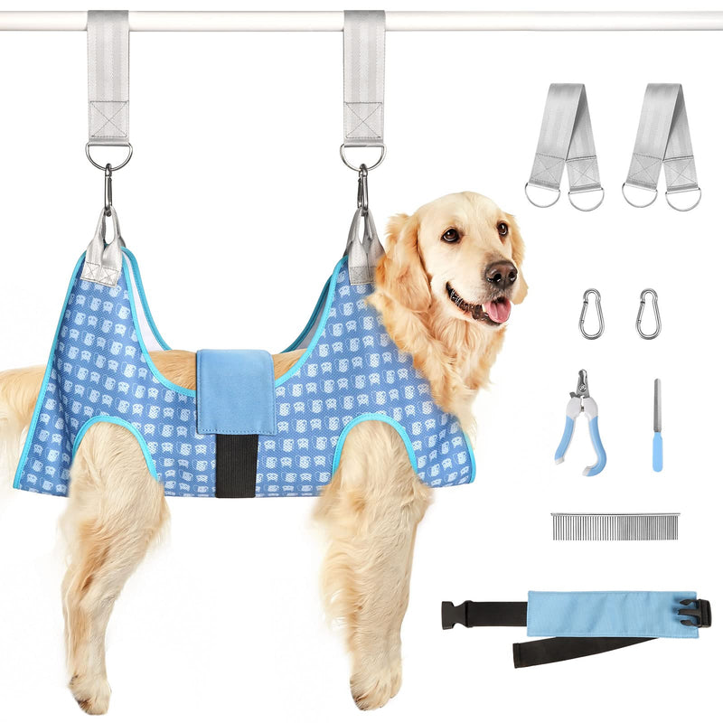 Dog Grooming Hammock, Pet Grooming Hammock Harness for Large Dogs, Dog Hanging Sling for Nail Clipping/Trimming/Cutting - PawsPlanet Australia