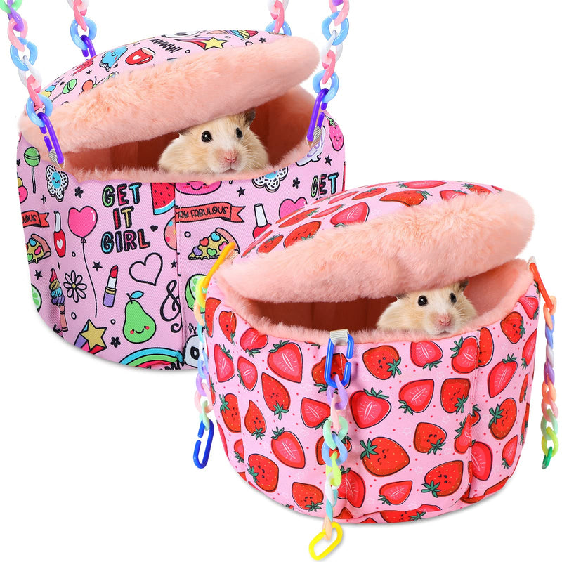 Maitys 2 Pcs Rat Bed Hanging Rat Hammock Guinea Pig Bedding Soft Warm Ferret Bedding Rat Cage Accessories Small Animal Play Sleep Bed for Ferret Rat Sugar Glider Hamster Chinchilla Mice Squirrel - PawsPlanet Australia