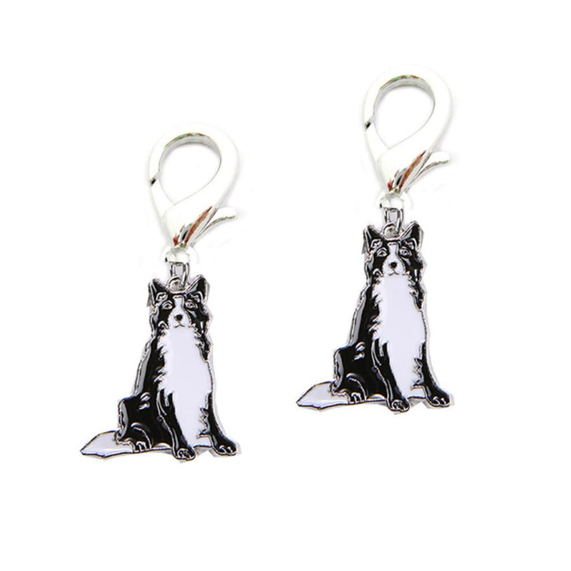 Key Ring, 2 PCS Cute Pet Dogs Shape Metal Key Chain Keychains Holders Keyring Border Collie - PawsPlanet Australia