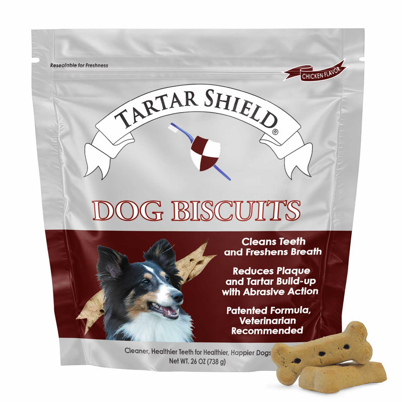 Tartar Shield Dental Dog Biscuits | Safe Daily Treats | Cookie Cleans Teeth & Gums Fresh Breath Natural Oral Health Support | Tasty Lean Chicken Flavor | USA Made - PawsPlanet Australia