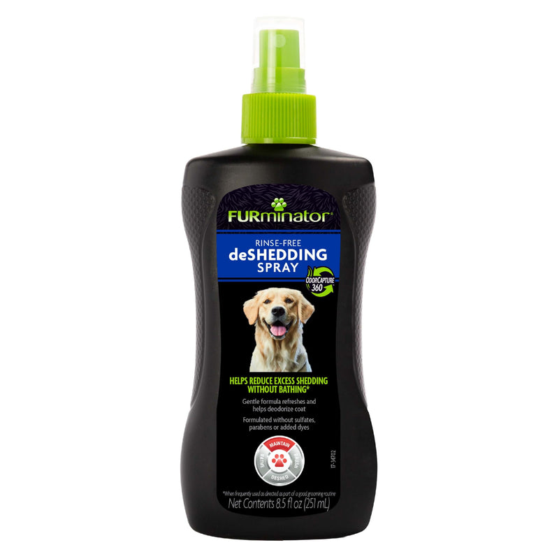 FURminator® Rinse-Free deShedding Spray For Dogs, Helps Reduce Excess Shedding And Refreshes Between Baths, 8.5 Fluid Ounces Waterless Shampoo 8.5 oz - PawsPlanet Australia