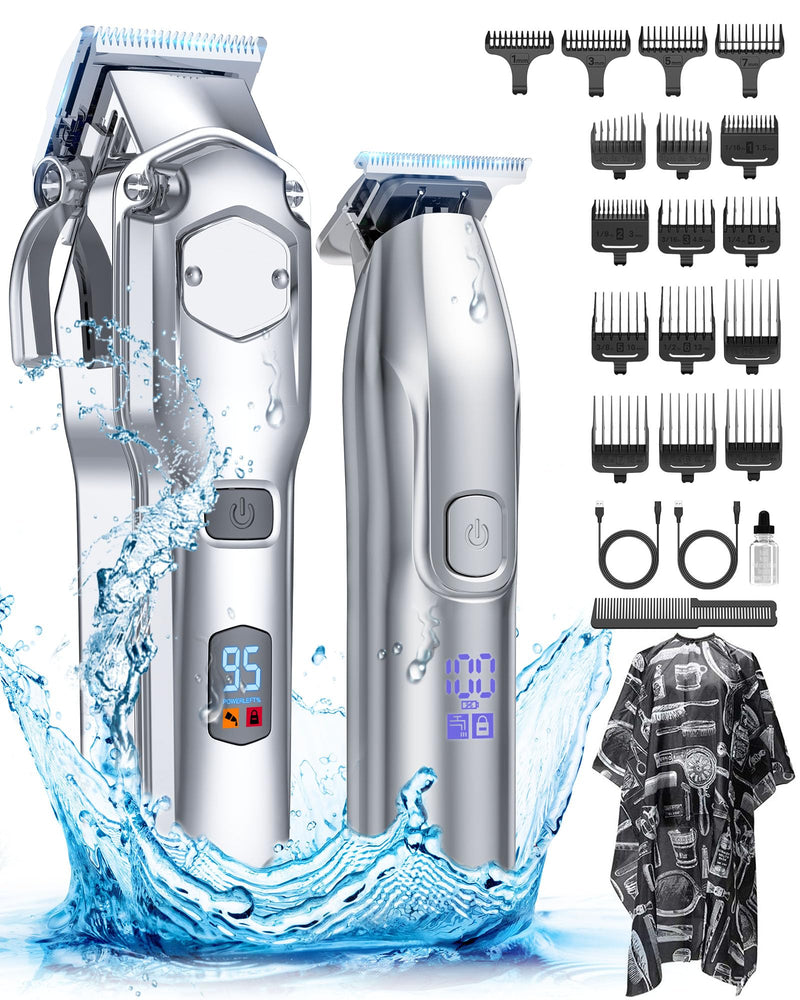Romanda Clippers and Trimmers Set, Hair Clippers for Men Cordless,Mens Clippers and Grooming Set,Barber Clippers Set - PawsPlanet Australia