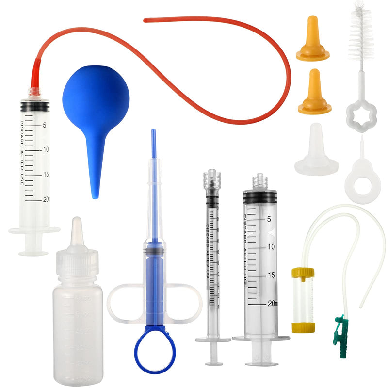 Zubebe 15 Pcs Puppy Whelping Supplies Puppy Feeding Tube Kit includes Pet Feeding Bottle Nipples Dog Kitten Nursing Syringes Pill Shooter Dispenser 10 ml 15 ml Feeding Tool for Kitten Puppy Animals - PawsPlanet Australia