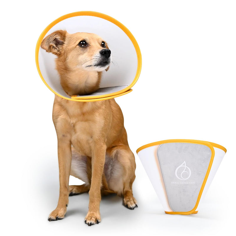 Animal Ortho Care Pet Cone E-Collar | Dog Cone, Recovery Cone for Dogs After Surgery, Lightweight, Comfortable & Durable, Easy-to-Clean, Soft Microfiber Lining - Medium - PawsPlanet Australia