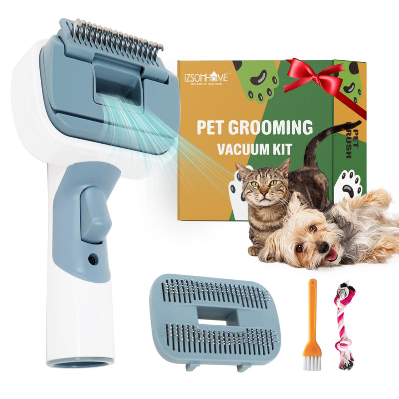 Dog Cat Brush for Shedding and Grooming,Two Replacement Heads,Massage the skin,Easy to Clean Comb for Long Short Haired Pets,use with Vacuum,Compatible with 32mm&35mm Universal Vacuum - PawsPlanet Australia