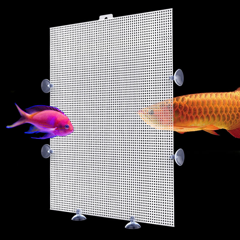 2PCS Fish Tank Divider Aquarium Dividers Fish Clear Plastic Tank Separator with Suction Cups DIY Designed Adjustable Isolation Board Reusable Partition Grid for Separating Fishes 13 x 10 Inch Small - PawsPlanet Australia