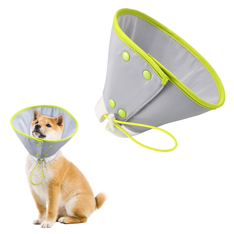 Vehomy Cat Recovery Collar Adjustable Cat Dog Cone Collar Pet Elizabethan Collar Soft Lightweight Dog E Collar for Cat Kitten Puppy to Stop Licking Wounds After Surgery Grey L Large - PawsPlanet Australia