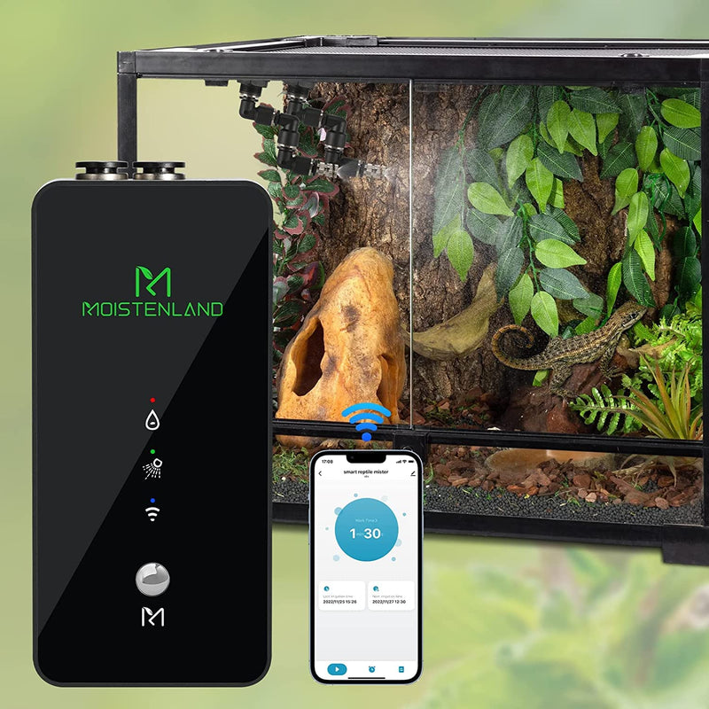 Moistenland WiFi Enabled Reptile Mister for Reptile Terrariums, Reptile Misting System for Snake Ball Python Tortoise Lizard Aquarium - PawsPlanet Australia